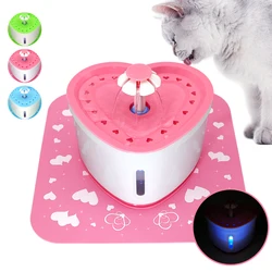 2L Automatic Cat Water Fountain LED Electric Pet Cat Drinking Feeder Bowl Mute Dog Cat Water Dispenser Pets Drinker Feeder