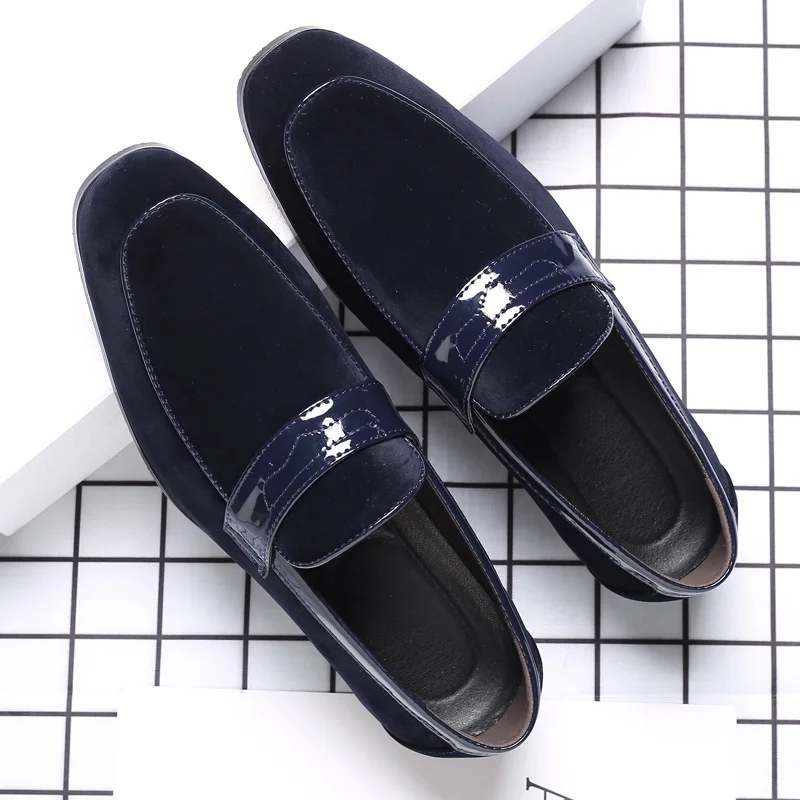 

Yomior New Vintage Spring Summer Slip-On Men Casual Shoes Business Formal Dress Shoes Loafers Work Cow Suede Oxfords Wedding