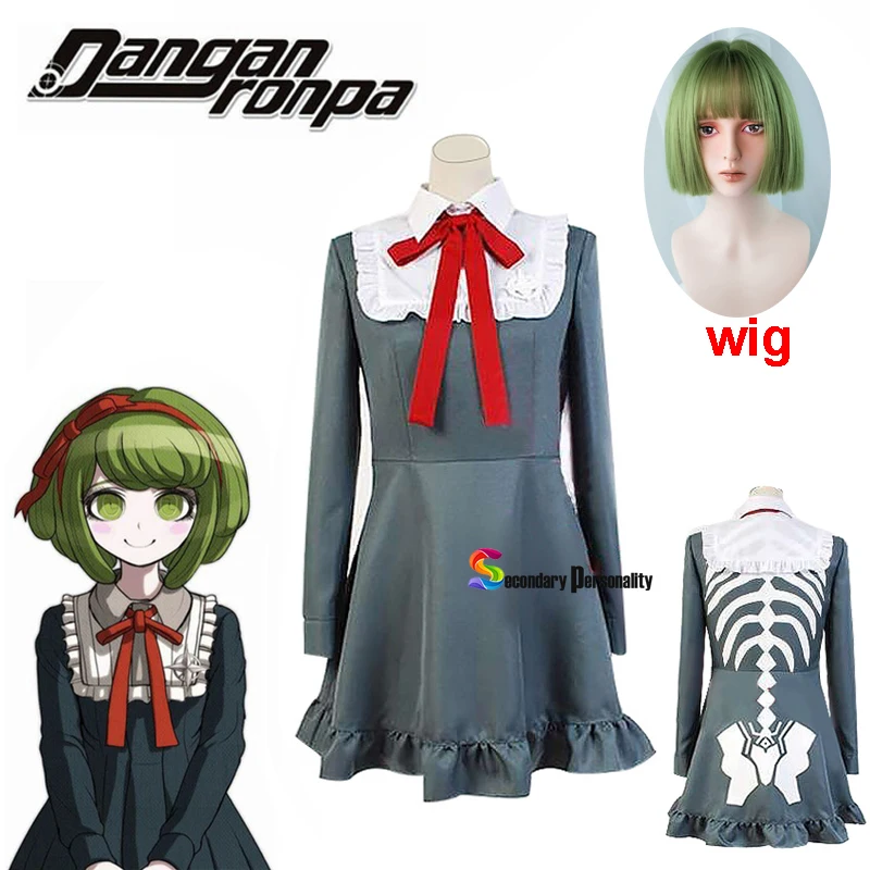 Danganronpa Another Episode:Ultra Despair Monaca Towa cosplay Costume Dress Anime Monaka Monaca Towa Cosplay Costume Wig