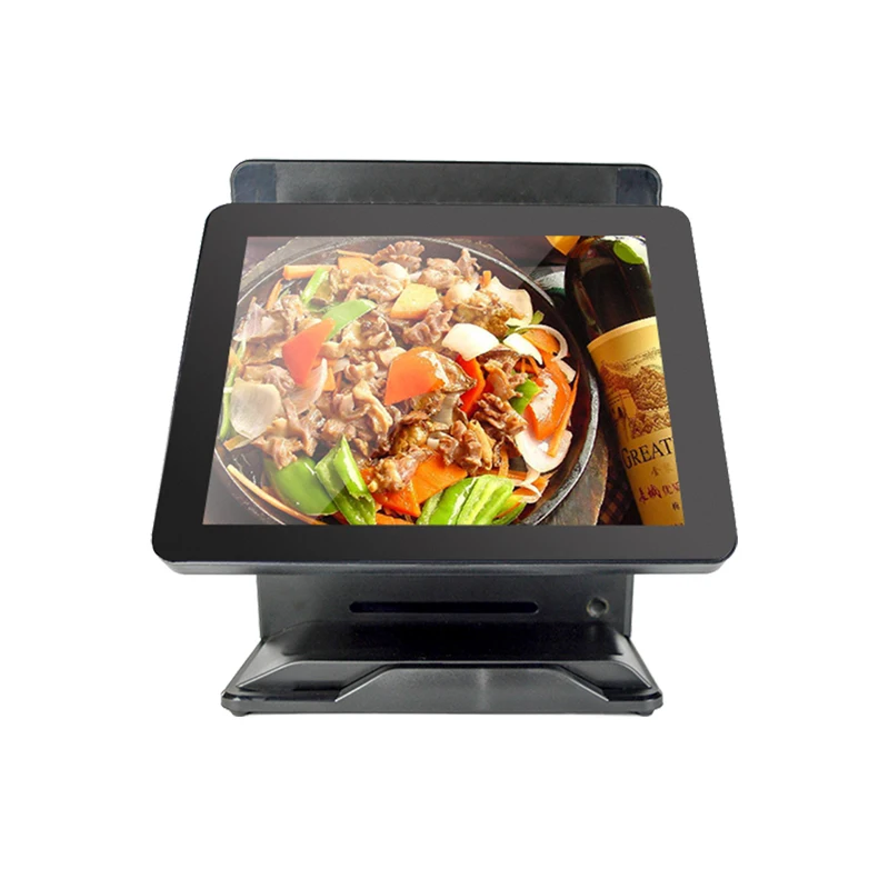 

high quality dual screen 15inch retail pos system for supermarket