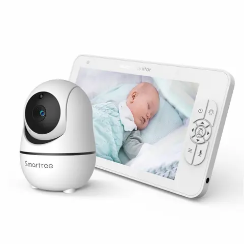SM70 비디오 베이비 모니터, 1080P HD 디스플레이, IPS , 24 시간 배터리 수명, 1000ft 범위, 분할 모드, 1080p 대형 화면, 4 배 줌, 7 인치
