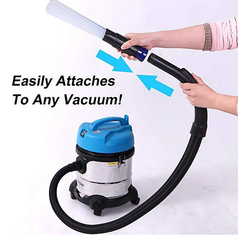 Universal Vacuum Attachment Dust Daddy Small Suction Brush Tubes Cleaner Remover Tool Cleaning Brush for Air Vents Keyboards