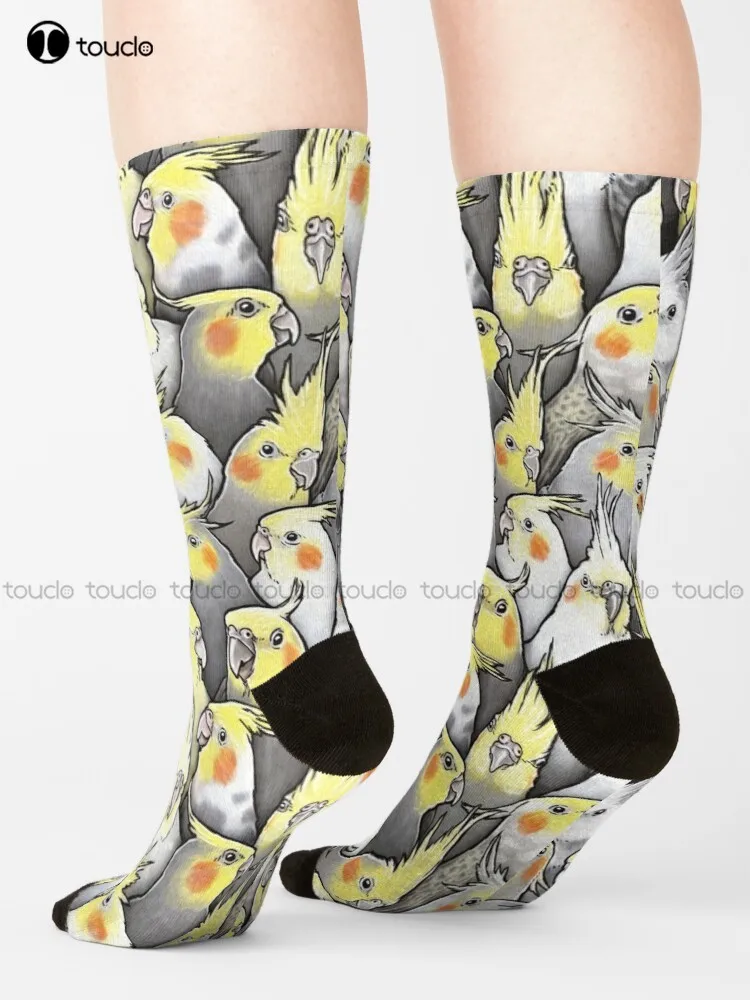 Cockatiels Galore Socks Running Socks For Men Personalized Custom Unisex Adult Teen Youth Socks 360° Digital Print Fashion New