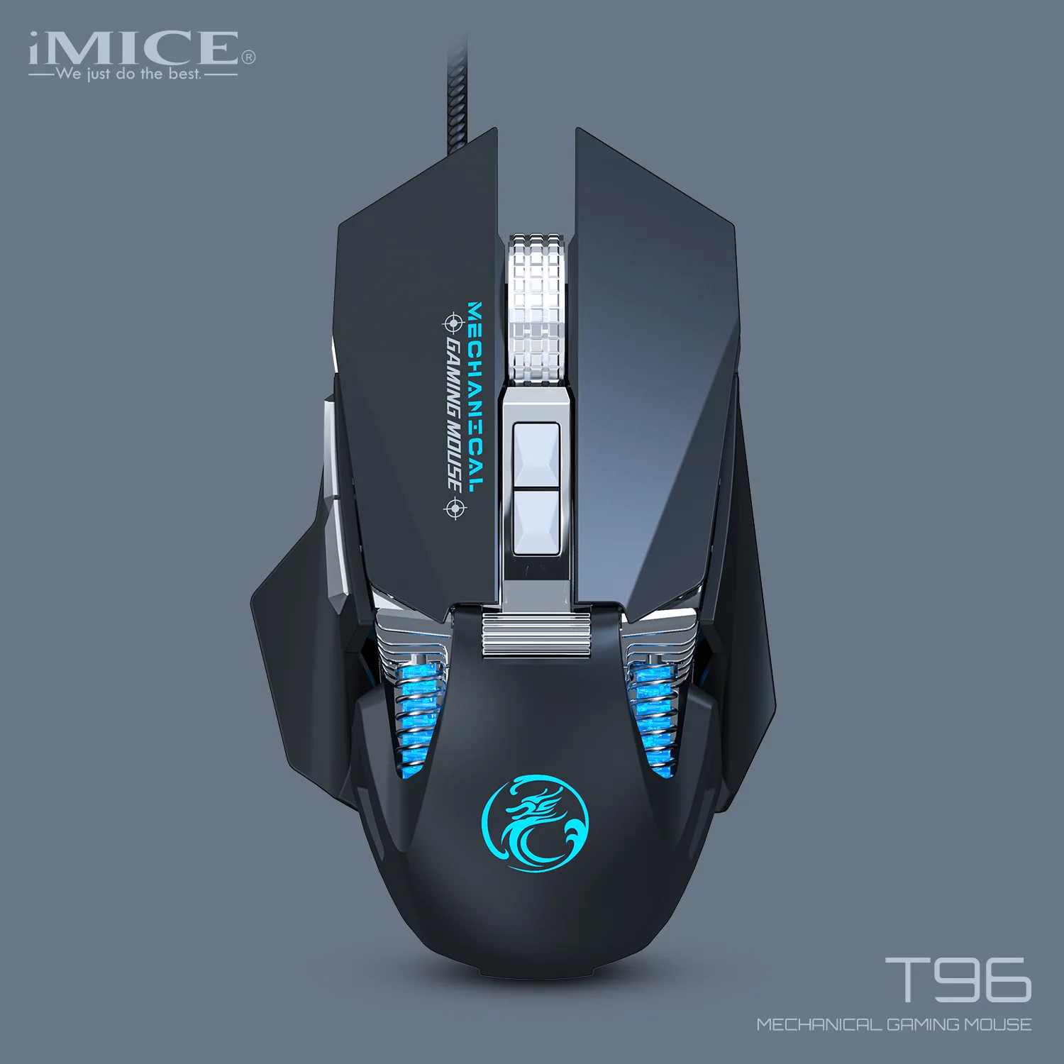 Imagem -03 - Imice Novo T96 Usb Wired Gaming Programação Mouse Peso Pode Ser Aumentado ou Diminuído para Laptops pc