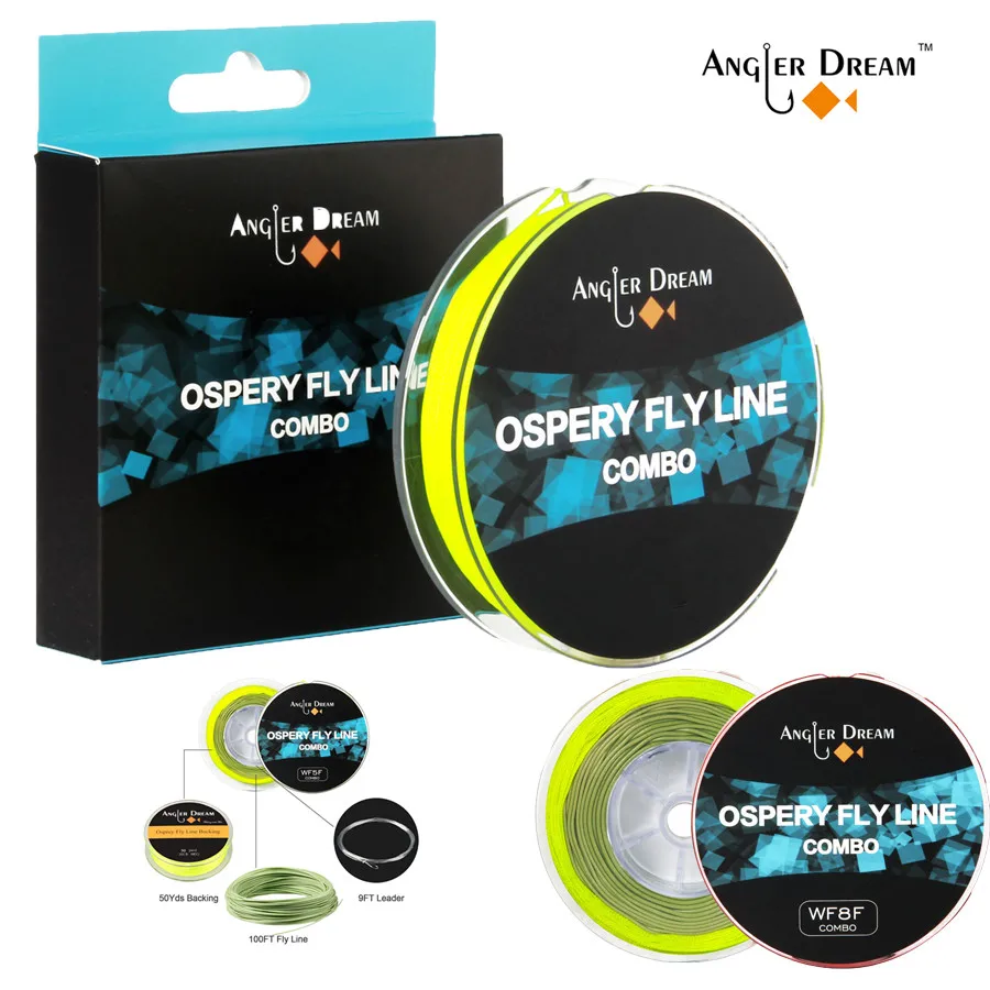 

3 5 8 WT Fly fishing line Combo Fly Line Weight Forward Fly Fishing Line with Braided Backing Tapered Leader Preload Fly Line