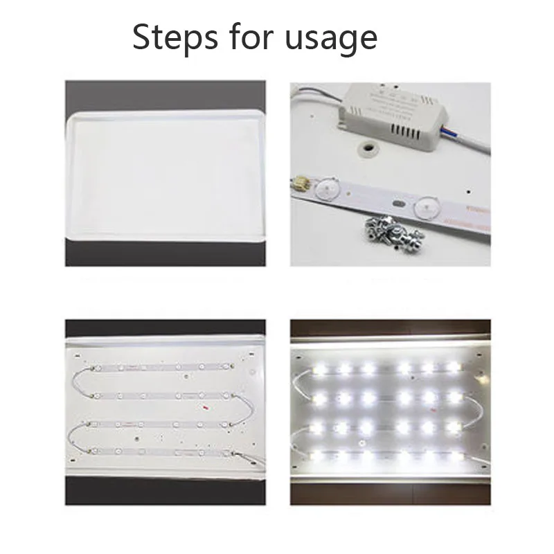 LED strip module ceiling lamp replacement light source lighting super bright square energy-saving lamp retrofit lamp plate screw