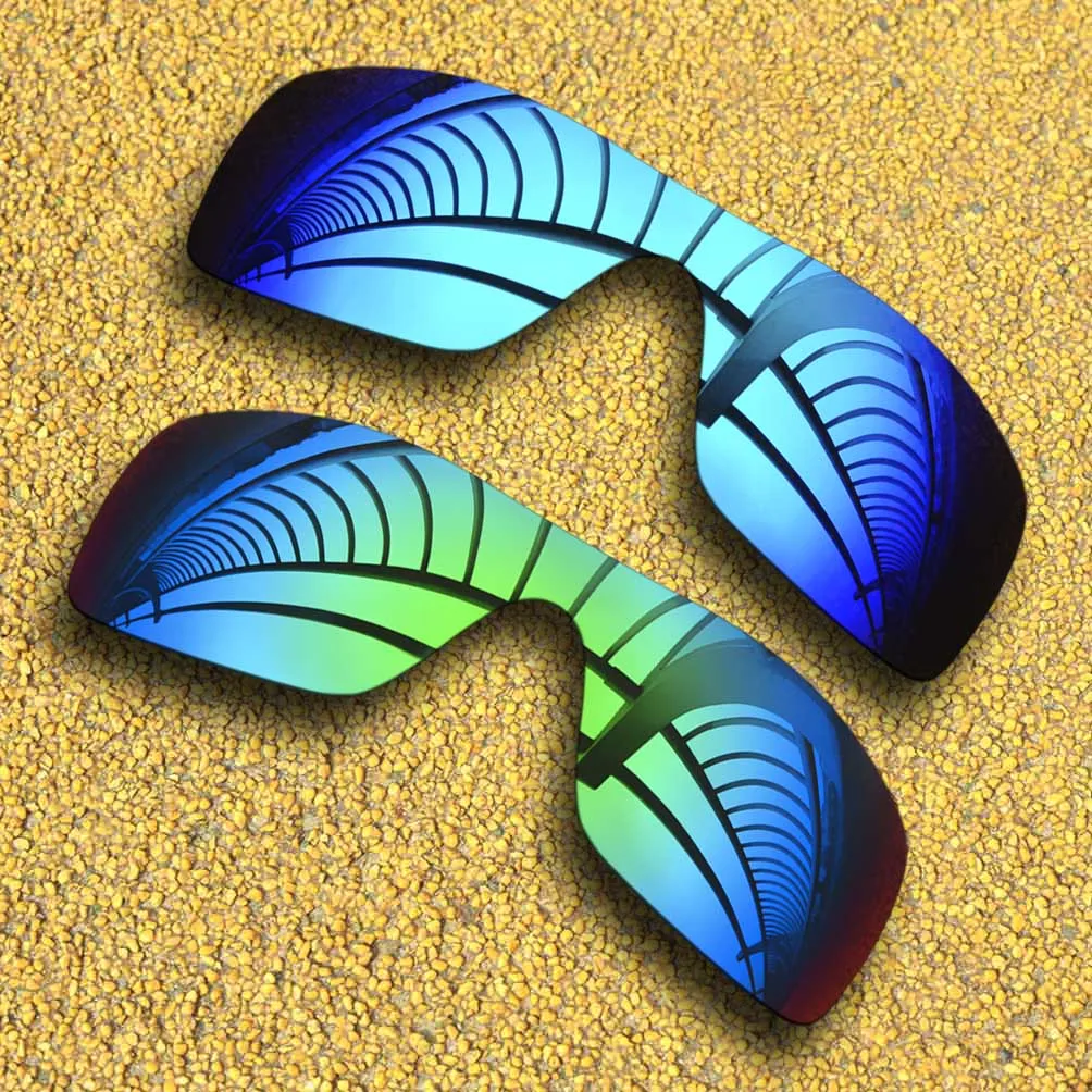 

Ice Blue Mirrored&Green Mirrored Polarized Replacement Lenses for-Batwolf Frame 100% UVA & UVB