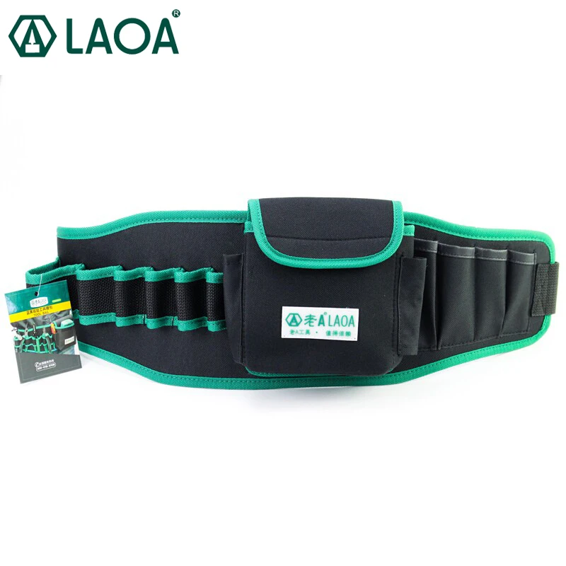 LAOADouble-طبقة مقاوم للماء مبطن النجارة حقيبة بحزام متعددة الوظائف إصلاح كهربائي أداة حقيبة مقاومة للاهتراء والمحمولة
