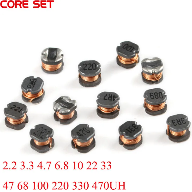 10pcs/lot CD54 2.2UH 3.3UH 6.8UH 10UH 22UH 33UH 68UH 100UH 220UH 330UH 470UH SMD Power Inductor 3R3 0.35A 0.5A  2A Chip Inductor