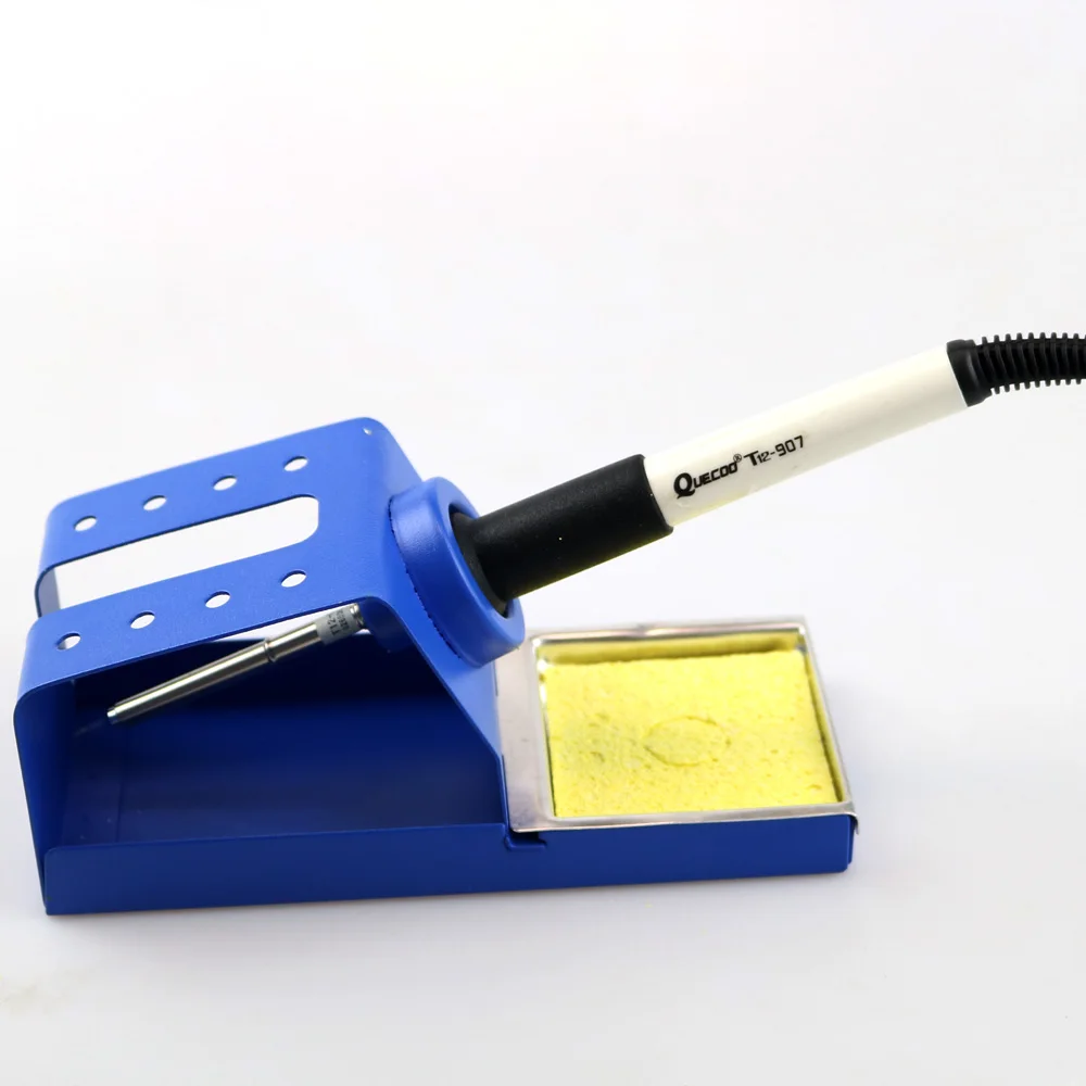 QUICKO Metal Material Soldering blue Iron Stand with Sponge For 936 Soldering Station 907 Soldering Handle