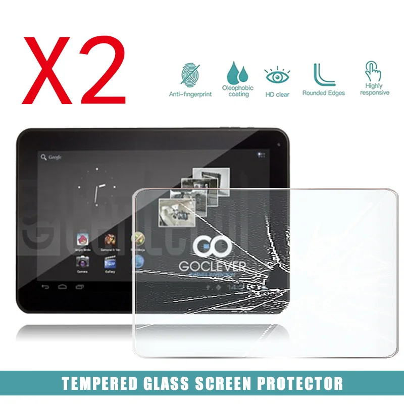 2Pcs Tablet Tempered Glass Screen Protector Cover for GoClever Tab R104 10.1 Inch Ultimate Anti-Scratch HD Tempered Film