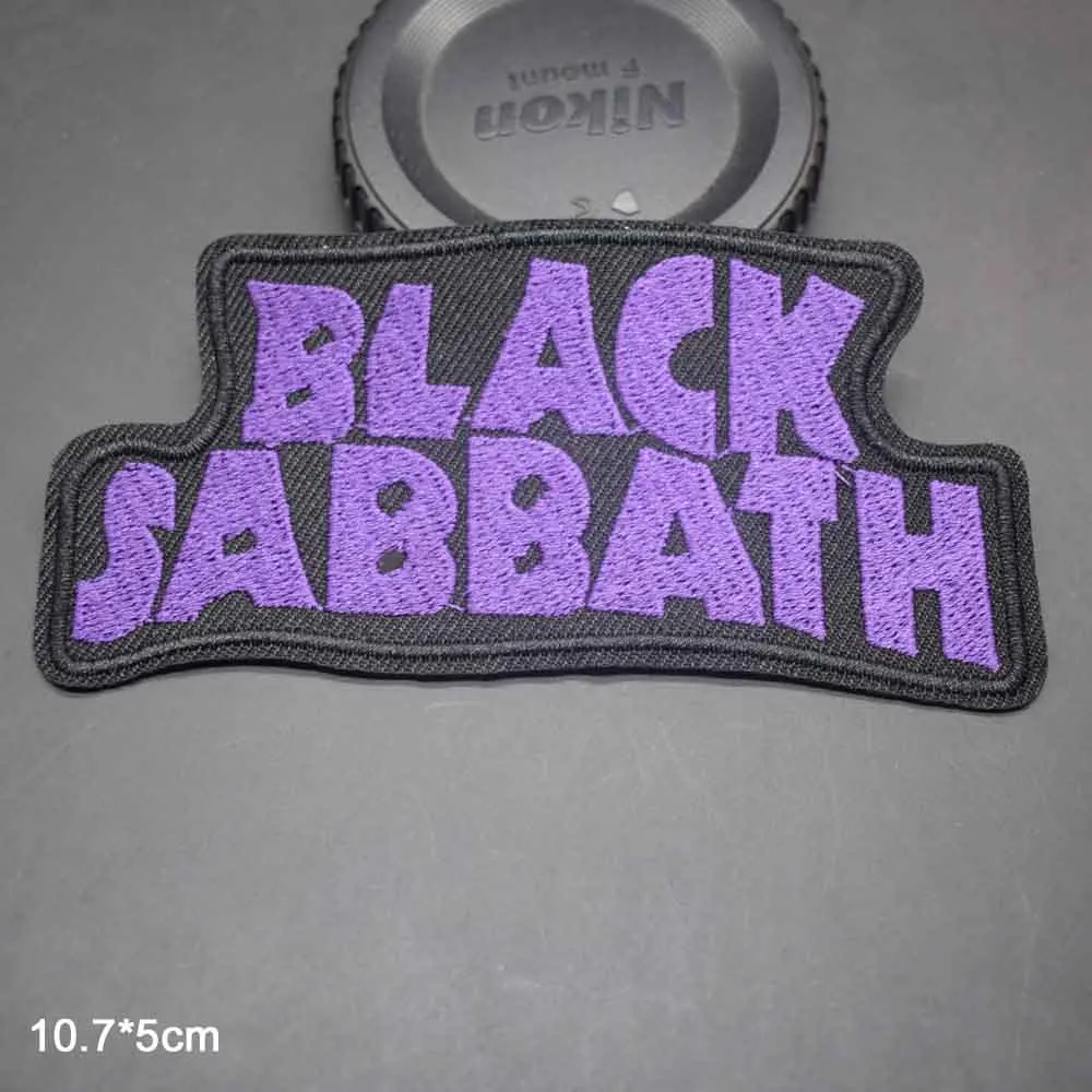 Rock Music Words Red Yellow Purple Iron On Embroided Clothes Hot Patches For Man Coat Clothing