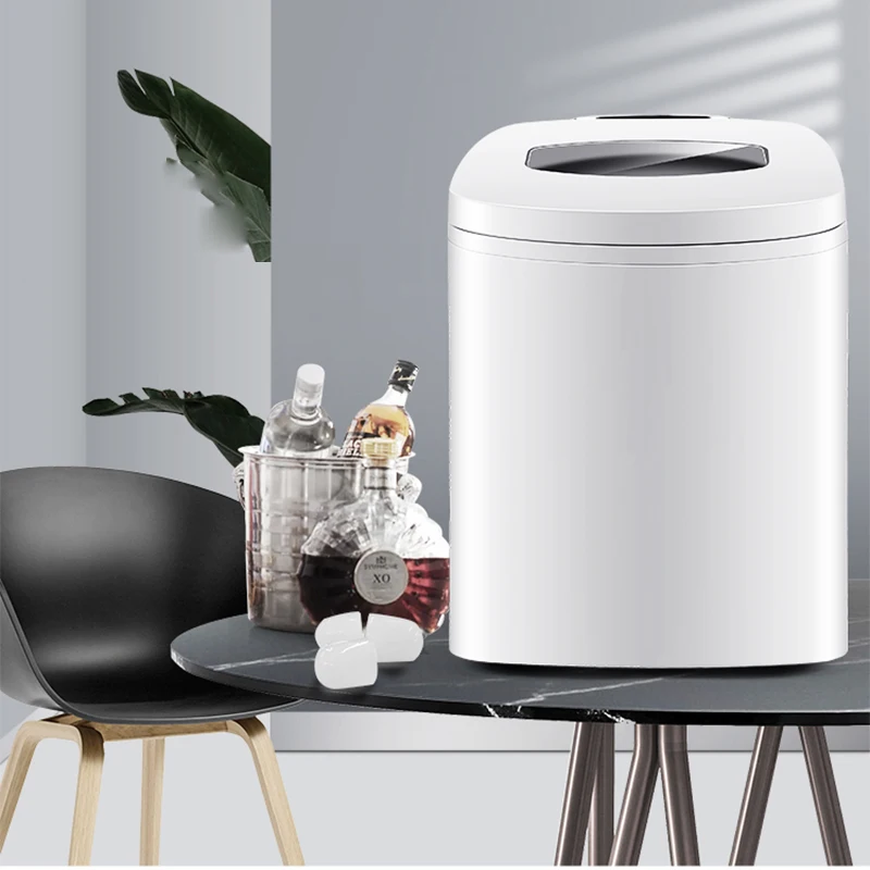 15キロ国内小さなラウンド製氷機商業ミニ自動ミルクティーショップアイスキューブ製造機