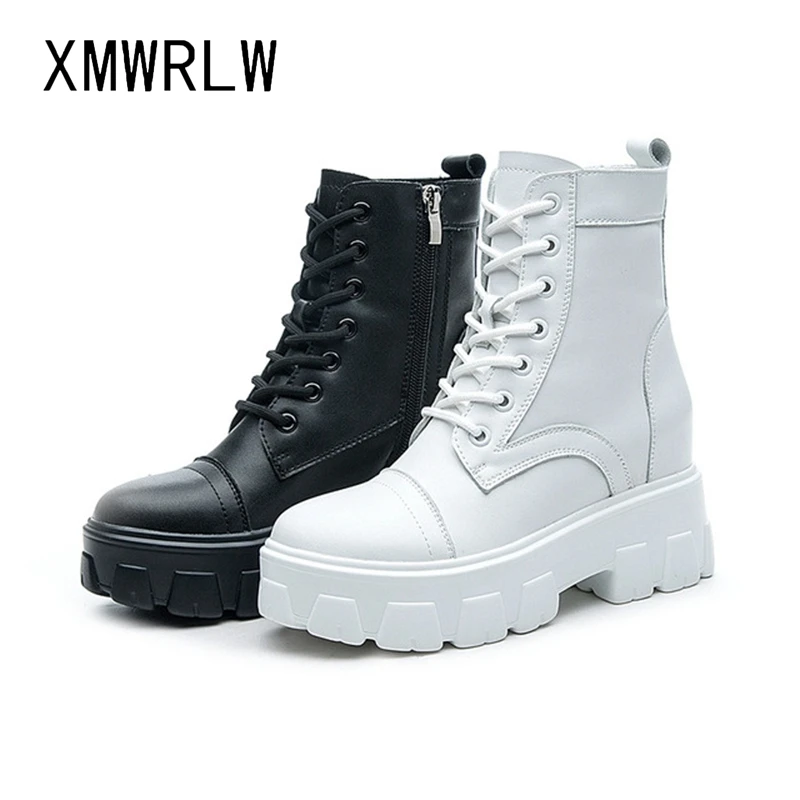 

XMWRLW Ankle Boots For Women 2020 Autumn Split Leather Women Boot Fashion High Heels Woman Ankle Boots Ladies Autumn Shoes Boot