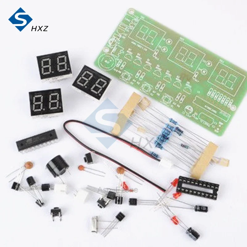 C51 Digital Electronic Clock with Buzzer Learning Suite Six 6 Bits Electronic Parts and Electronic Components DIY Kit