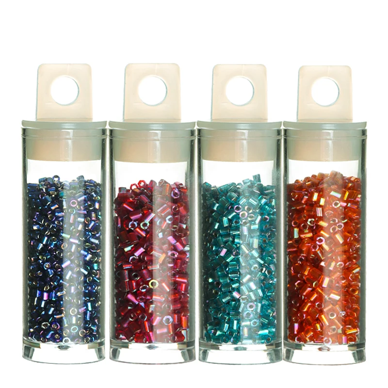 1000 Pcs/Bottle Real Spacer Beads 24 Colors Dia 2mm Hole 0.8mm Glass Seed Bead For Making Necklace Bracelet Jewelry Findings