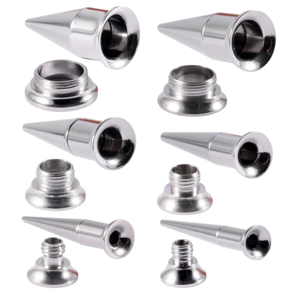 6 Set Mixed Size Surgical Steel 2 in 1 Screw Taper Kit Ear Plug Tunnel Ear Gauge Ear Expander Stretching Piercing Body Jewelry