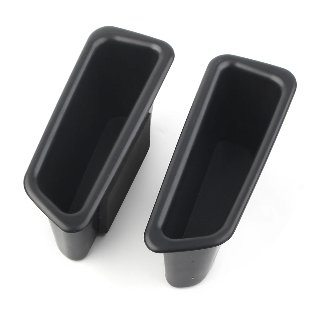 2PCS Car Front Door Storage Box Organizer Container Holder For Volvo S60 V60 2010 2011 2012 2013 2014 2015 2016 2017 Left Drive