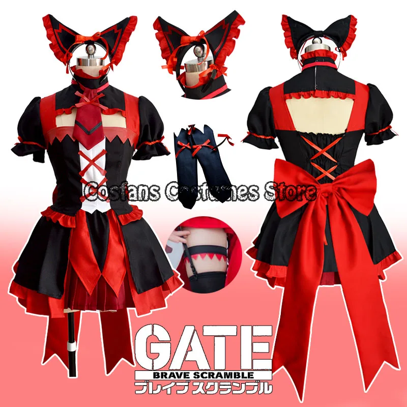 GATE Rory Mercury Fancy Dress Short Sleeve Tops Skirt Uniform Outfit Anime Cosplay Costumes Halloween Carnival Dress Custom Made