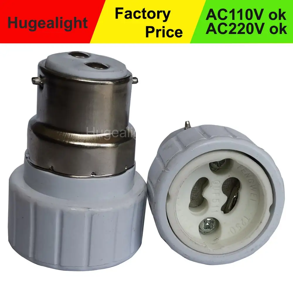 B22 to GU10 conventor Light Lamp Bulbs Adapter b22 gu10 Holder Universal Light Converter Socket Change