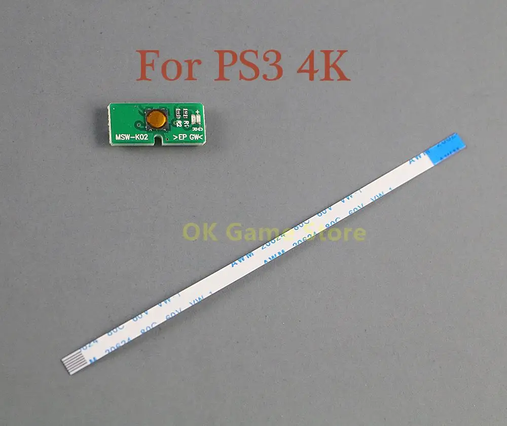 30pcs Power Button On OFF Switch Board With Ribbon Cable Board Flex Cable MSW-K02 For Sony PS3 4000 CECH 4000 Super Slim