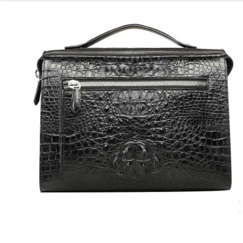 LINSHE crocodile  Men's bags  Genuine leather  Single shoulder bag  Male inclined shoulder bag  A briefcase  business  leisure