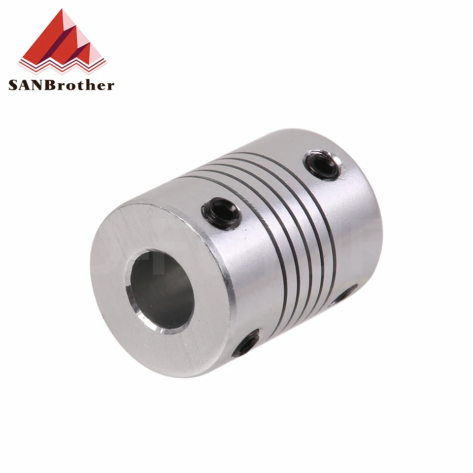 D19L25 5x8mm Aluminium CNC Motor Jaw Shaft Coupler 5mm To 8mm Flexible Coupling OD 19x25mm Dropshipping 3/4/5/6/6.35/7/8/10mm