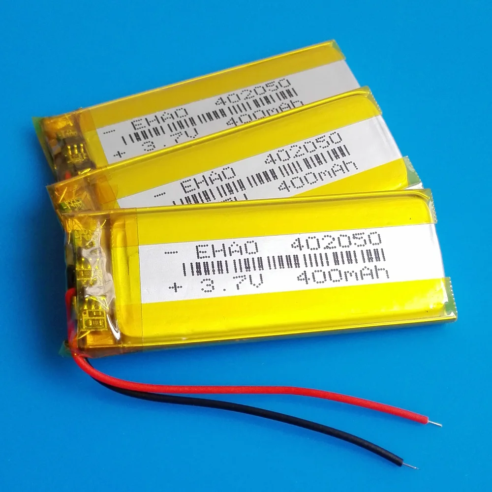 3.7V 400mAh polimer Lipo akumulator litowy 402050 do MP3 GPS DVD Bluetooth rejestrator ebooka kamera LED światła masażer