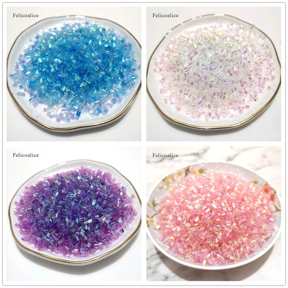 20g Bingsu Garment Beads Slime Additives Iridescent Filler Supplies DIY Sprinkles Kit For Fluffy Clear Crunchy 2*3mm