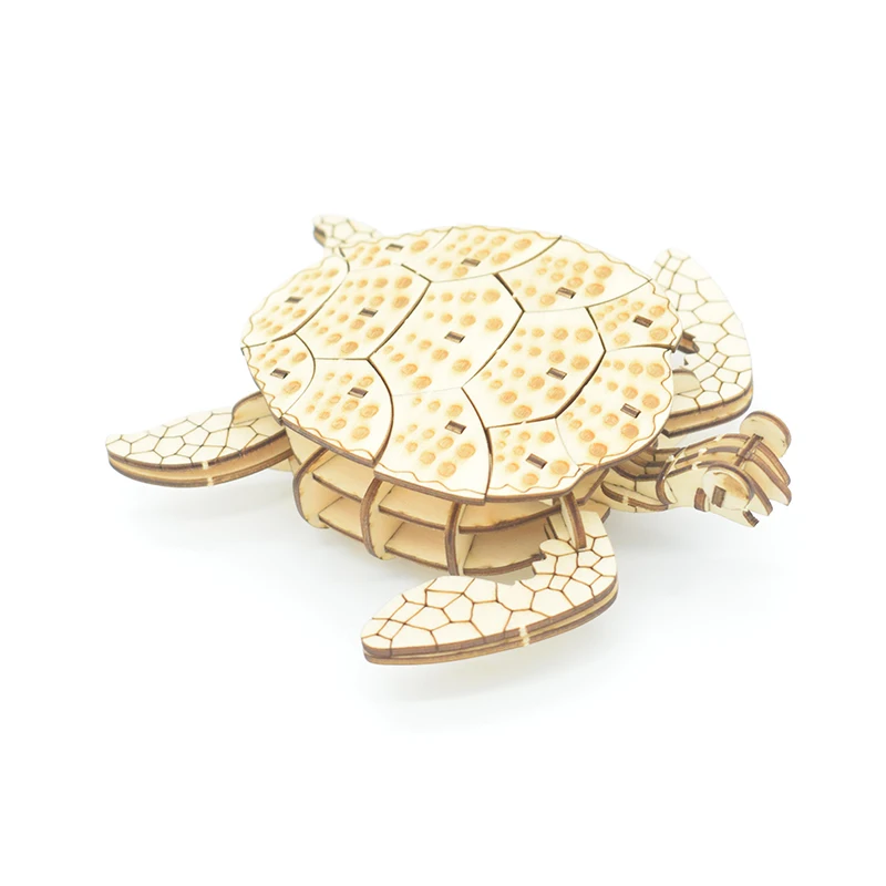 

dyarya P019 sea turtle puzzles Wooden Model Kits 3D Puzzle animal Toy Learning Game for baby Teens and Adults Christmas Birthday