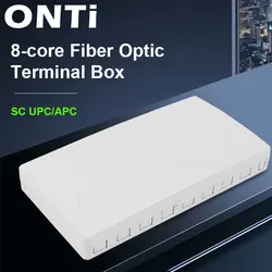 ONTi-Fiber Optical Terminal Junction Box,8-Port Fiber Panel Box, SC FC, LC Adapters for FTTH,FTTO,FTTD, 5Pcs per Lot