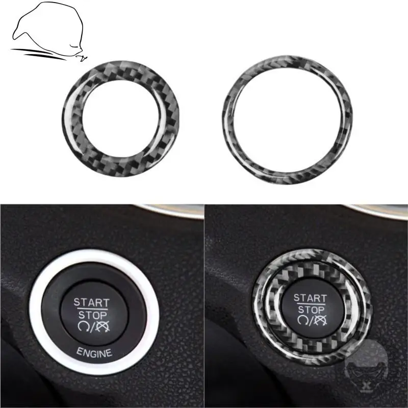 

Carbon Fiber Start Stop Button Ring Sticker For Dodge Challenger/Charger 2011+ Interior Ignition Switch Modified Car Accessories