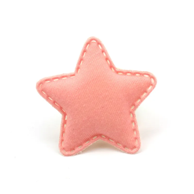 24Pcs 4.8cm Star Padded Appliques for Kids BB Clip headwear Decor clothing patches Hairpin crafts handmade accessoires