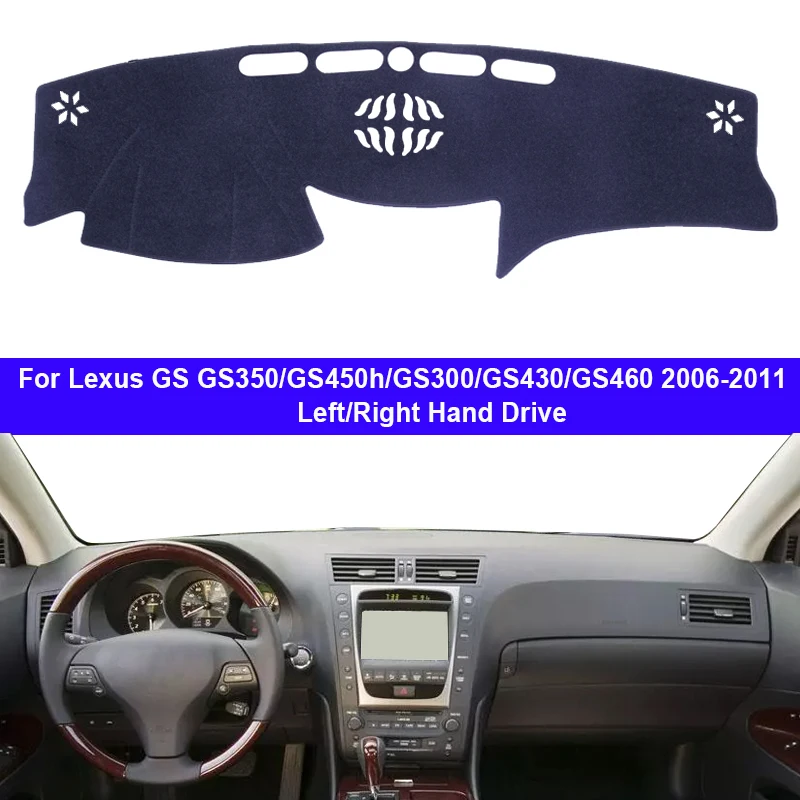 Car Inner Dashboard Cover For Lexus GS GS350 GS450h GS300 GS430 GS460 2006 - 2011 Center Console Protector Carpet Dashmat 2010