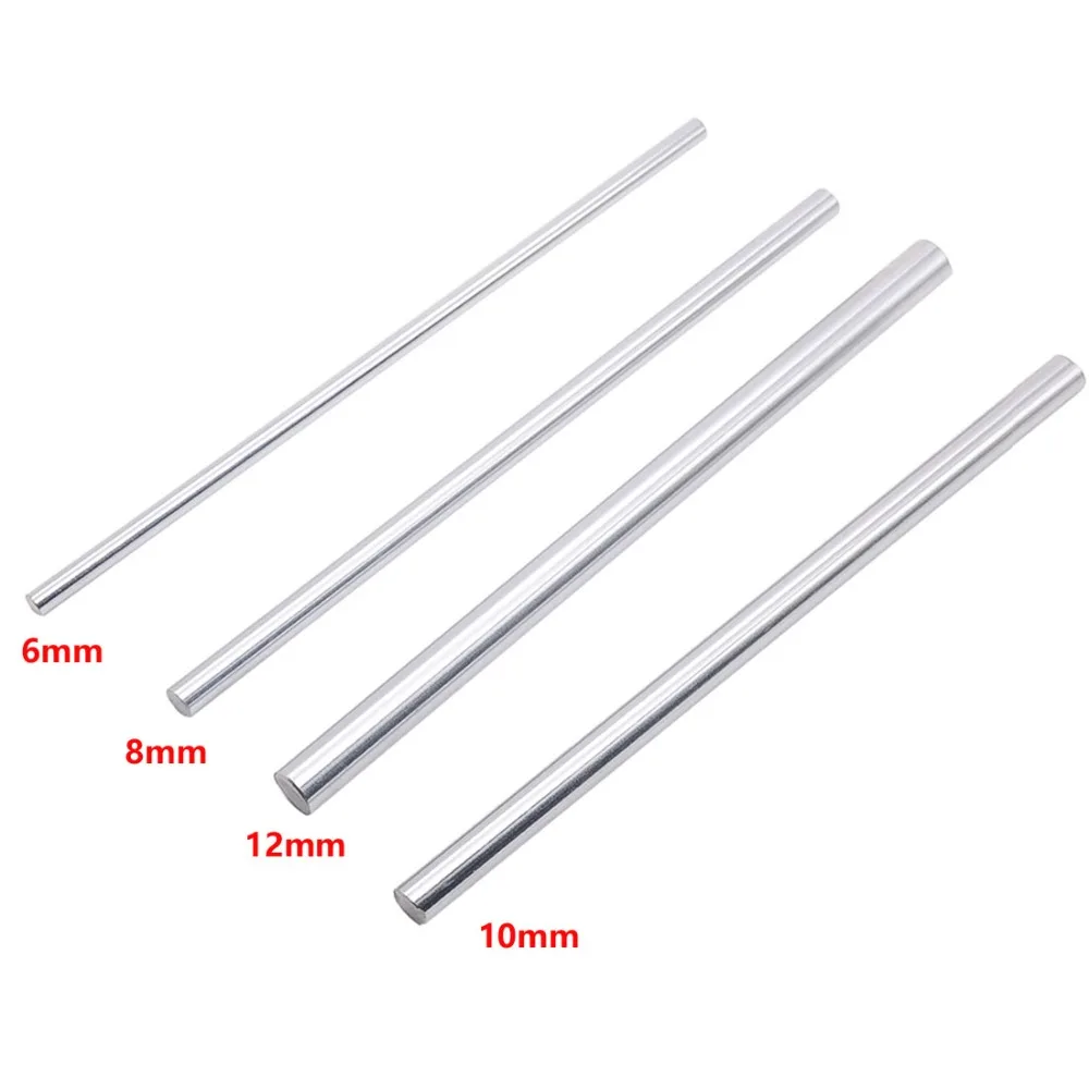 2pcs 6mm 8mm 10mm 12mm 16mm OD Linear Shaft Length 100-800mm Cylinder Liner Rail for 3D Printer Axis CNC Parts