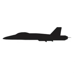 Fighter Jet Decal Sticker Vinyl Decal Sticker Car Window Laptop  Decal Sticker Choose Color + Size