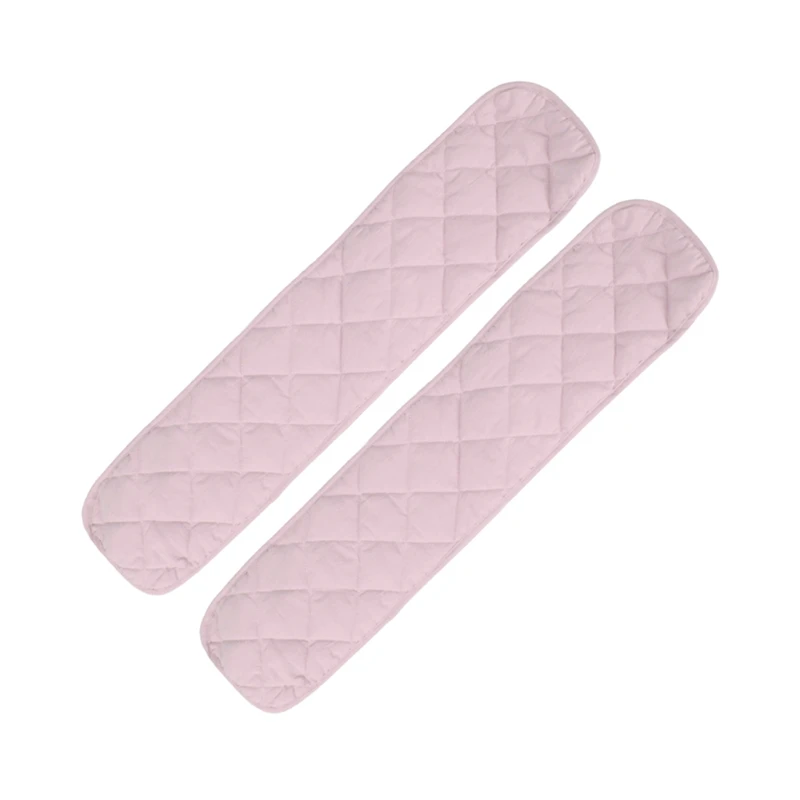 2024 New 2Pcs Cotton Crib Protection Wrap Edge Baby Anti-bite Solid Color Bed Fence Guard