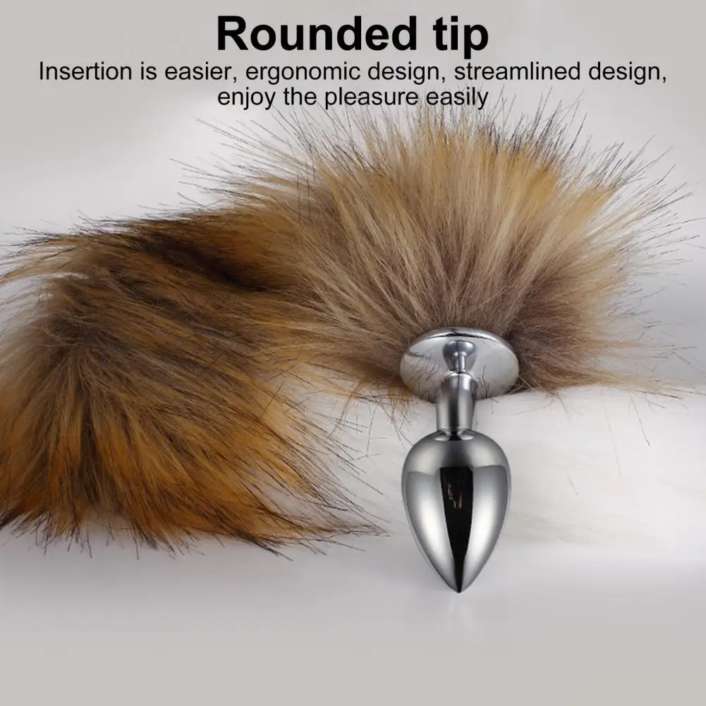 Prostate Toy Comfortable Hands Feeling Butt Plug Artificial Fox Tail Male Prostate Anal Stimulator