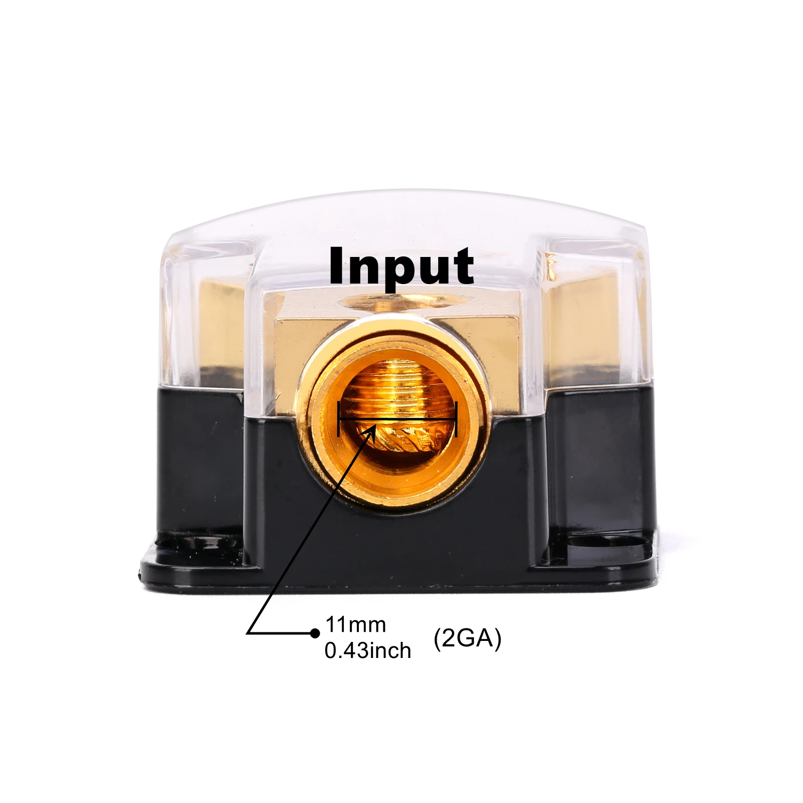 Amp Copper Power Distribution Block  2 Gauge In 4 Gauge Out  For Car Audio Splitter Ground Distribution Connecting Block