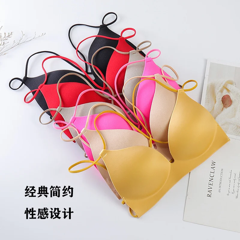 3D Sexy Lingerie Seamless Sport Bra Backless Top Bra Push Up Bralette Brassiere Women Underwear wrap girl back strap bra vest