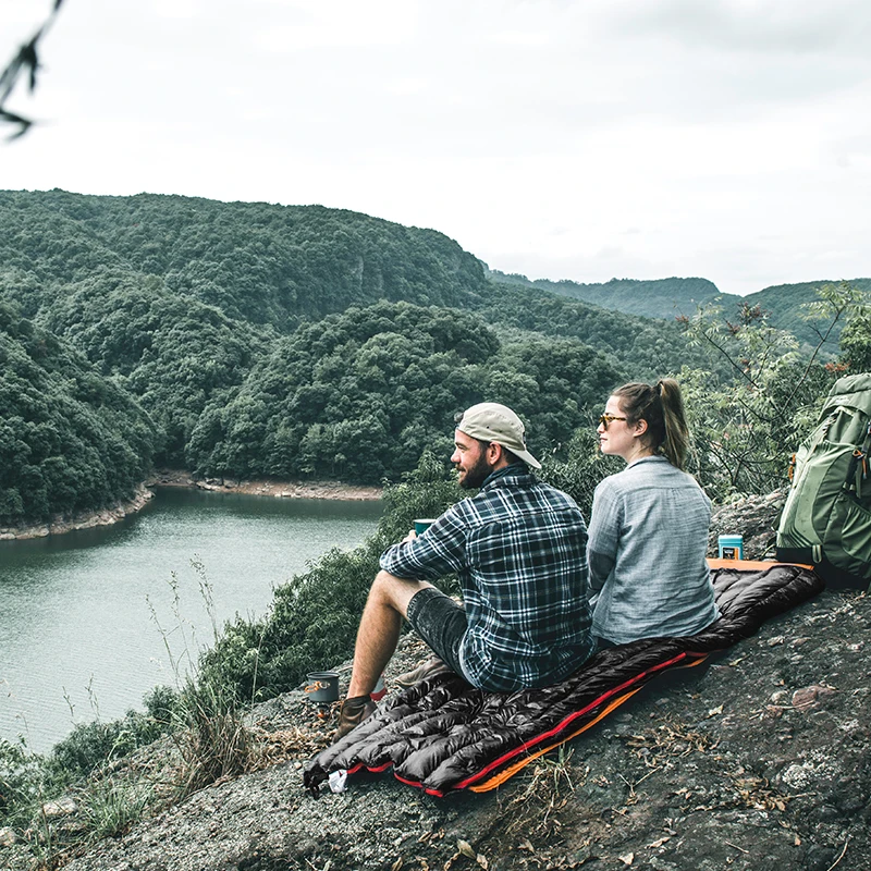 Imagem -06 - Naturehike Cw280 Bolsa de Dormir Ultraleve Envelope Bolsas de Dormir Colcha Portátil Caminhadas Viagem Acampamento Ganso para Baixo Bolsa de Dormir