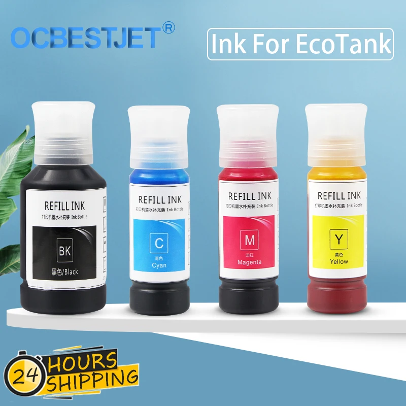 101 102 Refill Dye Ink For Epson Eco-Tank L4150 L4160 L6160 L6170 L6190 L14150 ET-2700 ET-2750 ET-2751 ET-2756 ET-3700 ET-4750