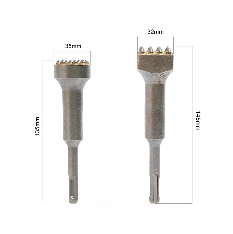 Martelo elétrico SDS Plus Shank, Bit de cinzel rotativo, 12 dentes para betão plano, laje, ponte, parede, pavimento de concreto