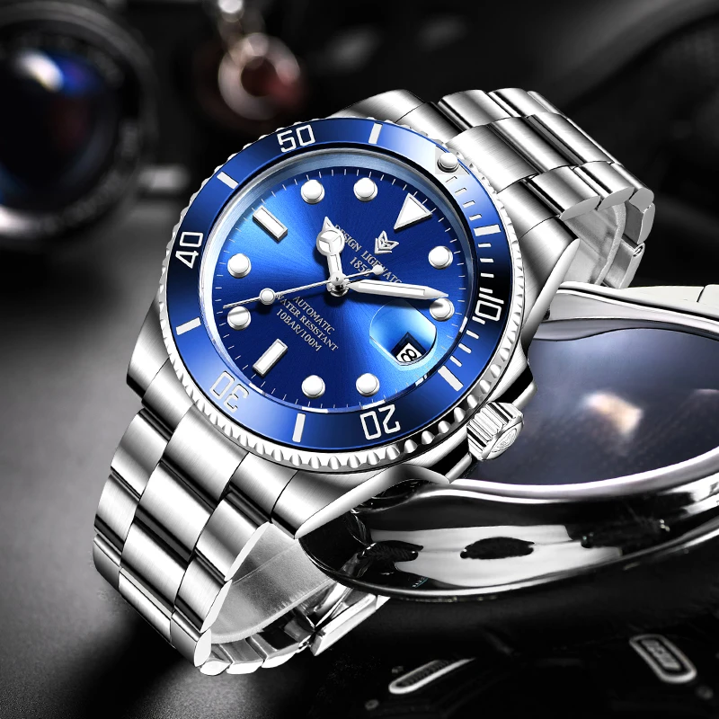 2023 LIGE Watch Men Automatic Mechanical Tourbillon Clock Fashion Luminous 316L Steel 100 Waterproof Watches Automatic Movement