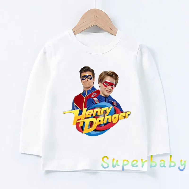 

Henry Danger TV Shows Funny Kids T-Shirts Casual Cartoon Boys Clothes Spring Autumn Baby Girls Long Sleeve T shirt Children Tops