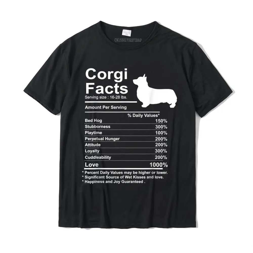 Funny Corgi Facts Nutrition Gift Cardigan Pembroke Corgi Mom T-Shirt Cotton Gift Tops T Shirt Prevalent Student T Shirts Crazy