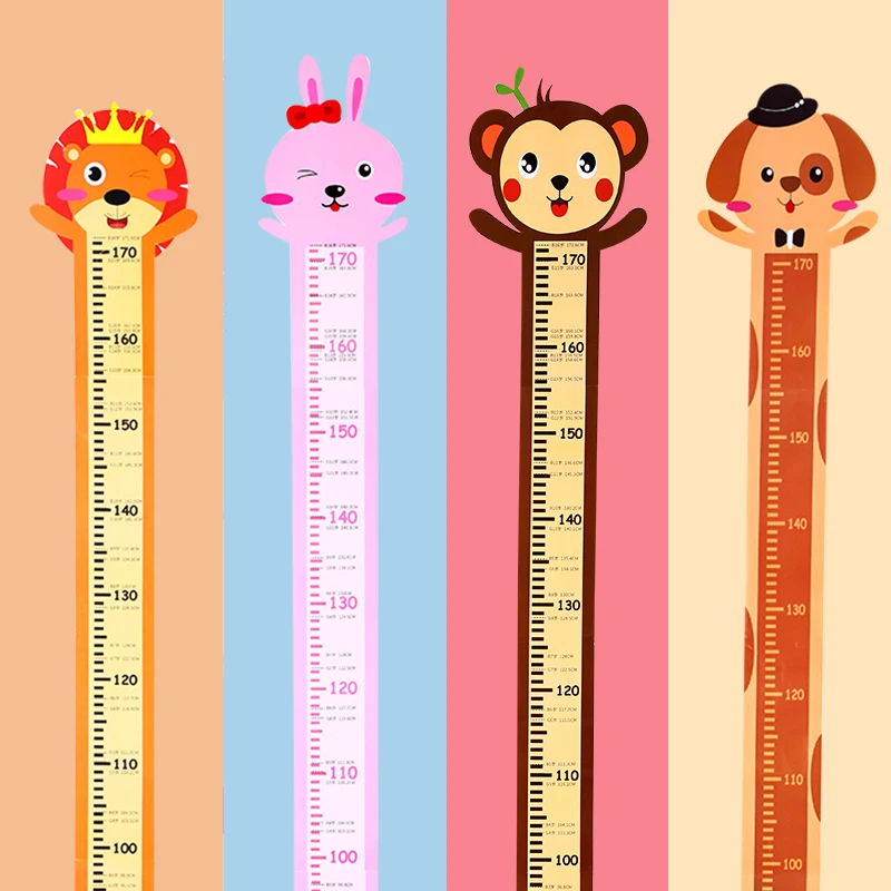 Carton Wall Hanging Kids Height Measure Ruler Wall Sticker Decorative Child Growth Chart Home Wall Decoration