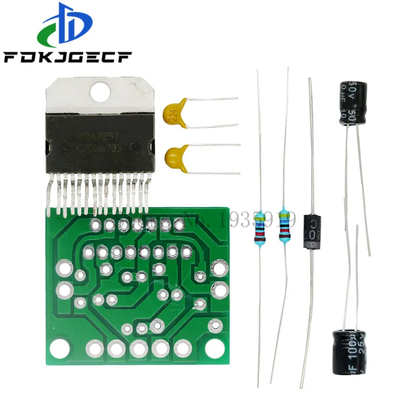 TDA7297 amplifier board spare parts dc 12v grade 2.0 dual audio encoding 15w electronic diy kit