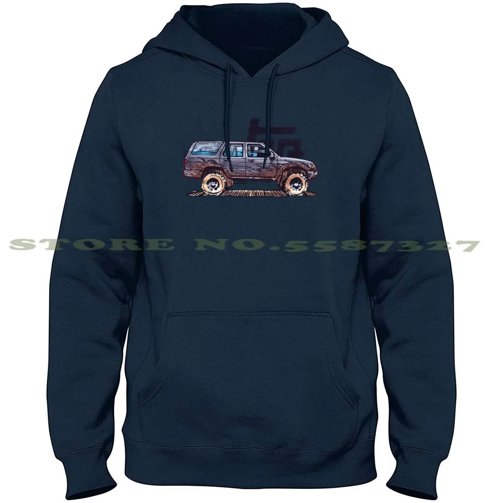 2Nd Gen 4Runner Trd-Grey 100% Pure Cotton Hoodie Tshirt 4Runner Trd Lifted Muddy Dirty Sketch Suv 2Nd Gen Drawing Marker