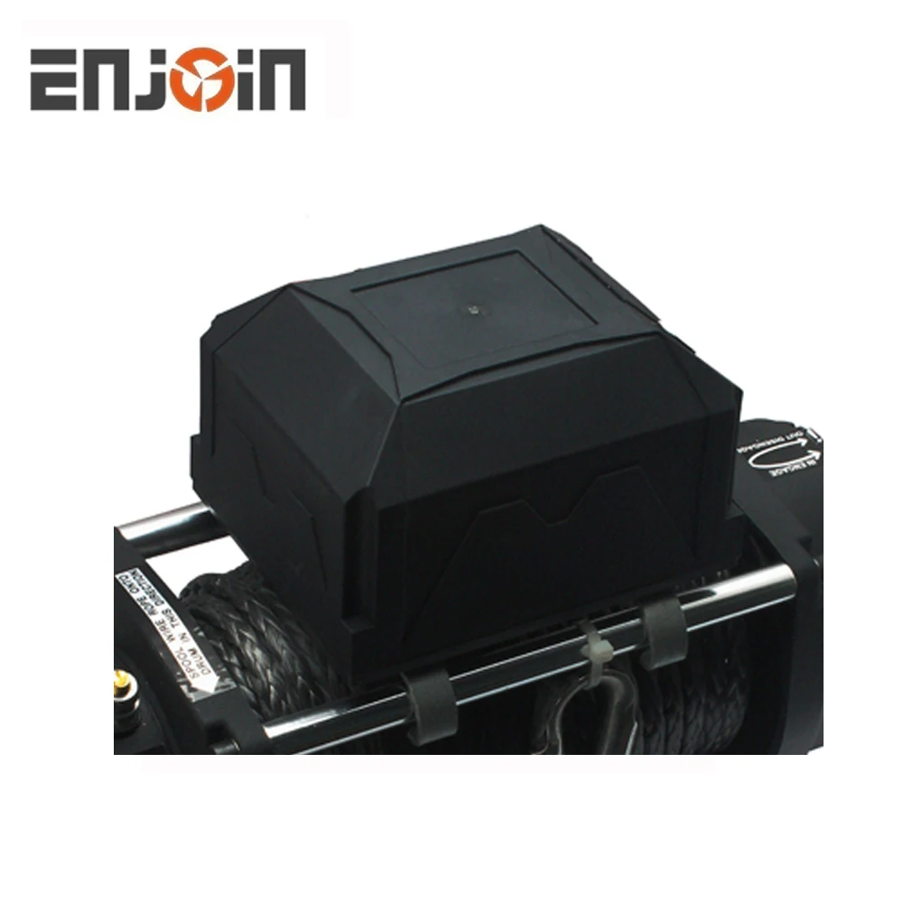 ENJOIN-cabrestante eléctrico 4x4 4WD, 12000lbs, con molienda negra, Cable o cuerda arenoso con acabado mate, 12v o 24v